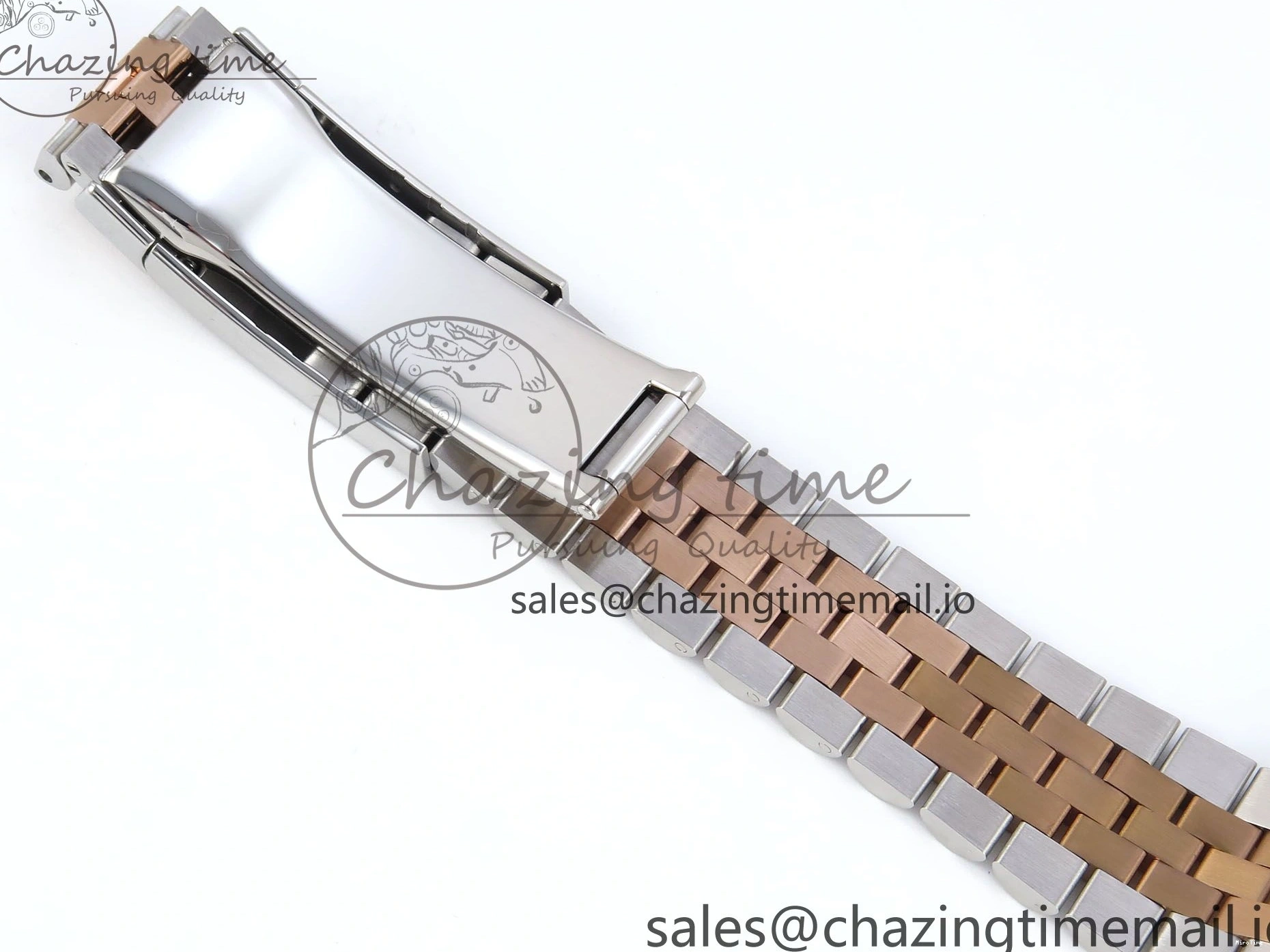 MiroTime 0408 DateJust 36 126231 EWEF Best Edition Silver Leaf Dial Stick Marker on SS RG Jubilee Bracelet A TopPick 596